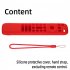 Silicone Case Compatible For TCL RC902V FMR4 FAR2 FMR1 Tv Voice Remote Control Cover Protector With Lanyard red