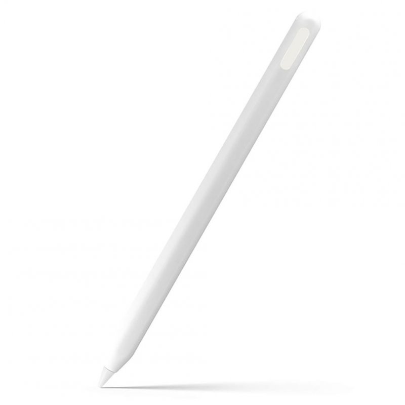 Silicone Case Compatible For Ipencil 2nd Generation Anti-lost Anti-scratch Protective Cover Sleeve Pencil Cap White