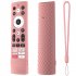 Silicone Case Compatible For Hisense ERF3V90H 100L5G DLT100B Tv Remote Dust proof Cover Sleeve With Lanyard red