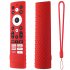 Silicone Case Compatible For Hisense ERF3V90H 100L5G DLT100B Tv Remote Dust proof Cover Sleeve With Lanyard red