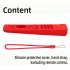 Silicone Case Compatible For Hisense ERF3V90H 100L5G DLT100B Tv Remote Dust proof Cover Sleeve With Lanyard red