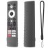 Silicone Case Compatible For Hisense ERF3V90H 100L5G DLT100B Tv Remote Dust proof Cover Sleeve With Lanyard red