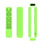 Silicone Case Remote Control Storage Dustproof Cover With Protective Belt Lanyard Compatible For TCL RC902V Luminous green