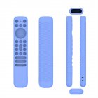Silicone Case Remote Control Storage Dustproof Cover With Protective Belt Lanyard Compatible For TCL RC902V Luminous blue
