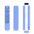 Silicone Case Remote Control Storage Dustproof Cover With Protective Belt Lanyard Compatible For TCL RC902V blue