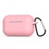 Silicone Case for AirPods Pro Travel Earphone Storage Bag Smooth Surface Dustproof Overall Protection Headset Cover red