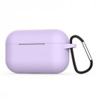 Silicone Case for AirPods Pro Travel Earphone Storage Bag Smooth Surface Dustproof Overall Protection Headset Cover purple