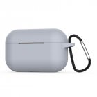Silicone Case for AirPods Pro Travel Earphone Storage Bag Smooth Surface Dustproof Overall Protection Headset Cover gray