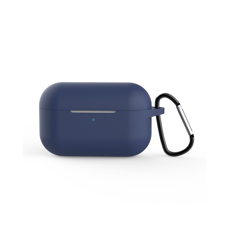 Silicone Case for AirPods Pro Travel Earphone Storage Bag Smooth Surface Dustproof Overall Protection Headset Cover navy blue