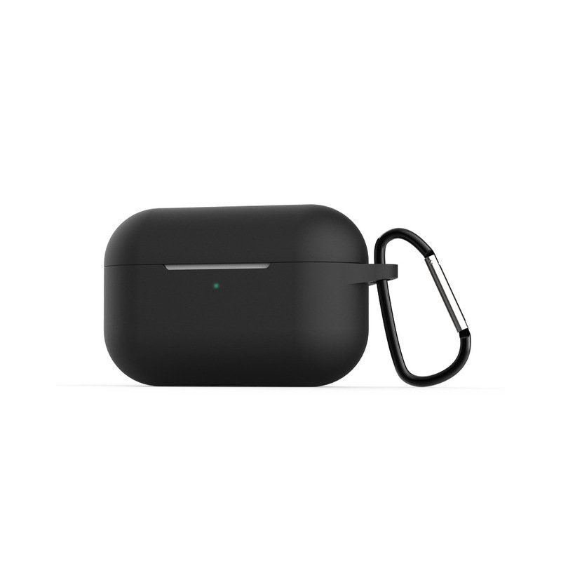Silicone Case for AirPods Pro Travel Earphone Storage Bag Smooth Surface Dustproof Overall Protection Headset Cover black