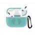 Silicone Case for AirPods Pro Travel Earphone Storage Bag Pattern Printed Headset Cover with Hook for Easy Carrying purple