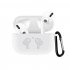 Silicone Case for AirPods Pro Travel Earphone Storage Bag Pattern Printed Headset Cover with Hook for Easy Carrying gray