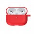 Silicone Case for AirPods Pro Wireless Bluetooth Headphones Storage Protective Cover with Hook for Outdoor Travel red