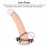 Silicone Cock Ring Dual Penis Enhancer Vibrating Stimulator Prolong Sex toys for Couple