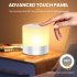 Silicone Colorful Night Lights Portable Adjustable 7 Color Changing Rgb Table Lamp Camping Lights With Handle Silver without remote control