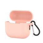 Silicone Cover Case Compatible For Airpods Pro 2 Bluetooth Headset (with Lanyard Carabiner) pink