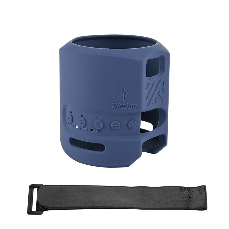 Silicone Cover Case Compatible For Sony Srs-xb13 Speaker Band-type Portable Audio Protective Soft Case blue