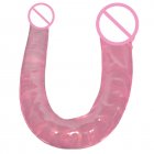 Silicone Dildos Penis Double Ended U-shaped Realistic Mini Crystal Masturbator Adult Sex Toys Products pink