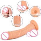 Silicone Dildos Penis Fake Penis Manual Dildo Vibrators Masturbators Adult Sex Toys With Powerful Suction Cup Base flesh color