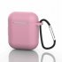 Silicone Earphone Case For Airpods 1 2 Generation Universal Hook Type Anti drop Earphone Case Cover Black