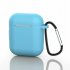Silicone Earphone Case For Airpods 1 2 Generation Universal Hook Type Anti drop Earphone Case Cover Black