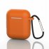 Silicone Earphone Case For Airpods 1 2 Generation Universal Hook Type Anti drop Earphone Case Cover Black