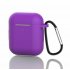 Silicone Earphone Case For Airpods 1 2 Generation Universal Hook Type Anti drop Earphone Case Cover Black