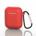 Silicone Earphone Case For Airpods 1 2 Generation Universal Hook Type Anti drop Earphone Case Cover Black