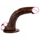 Silicone Female Masturbator Dildos Penis Soft Flexible Fake Penis Couple Sex Toys With Strong Suction Cup Large coffee