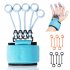 Silicone Finger Strengthener 3 Levels Resistances 40lb 60lb 75lb Finger Exerciser Recovery Physical Equipment blue