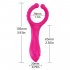 Silicone G spot Stimulate Vibrators Dildo Nipple Clip Adults Sex Toys for Women Men Couple Rose red