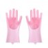 Silicone Grooming Glove Anti Biting Pet Hair Remover for Dog Cat Pink L