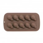 Silicone Halloween Style Biscuit Chocolate Bakery Mold Kitchen Baking  Accessories Brown skull