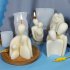 Silicone Human Portrait Shaped Scented Candle  Mold Diy Candle Shaper Family Mother RX 62