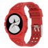 Silicone Integrated Watch Case Band Bracelet Cover Strap 40mm   44mm Compatible For Samsung Galaxy Watch4 transparent pink 44MM
