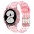 Silicone Integrated Watch Case Band Bracelet Cover Strap 40mm   44mm Compatible For Samsung Galaxy Watch4 transparent pink 44MM