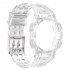 Silicone Integrated Watch Case Band Bracelet Cover Strap 40mm   44mm Compatible For Samsung Galaxy Watch4 transparent pink 44MM