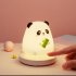 Silicone Led Night Light 1200mah Lithium Battery Cute Animal Bedroom Bedside Table Lamp for Kids Room panda