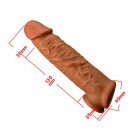 Silicone  Lifelike  Condom Thick Cock Belly Enhancer Enlargement Penis  Extender Growth Sleeve B