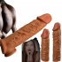 Silicone  Lifelike  Condom Thick Cock Belly Enhancer Enlargement Penis  Extender Growth Sleeve B