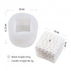 Silicone Magic Round  Cube Shaper Candle Mould Mutilayer Diy Mold For Cake Bakery Candle White 5 5 Honeycomb candle mould