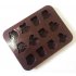 Silicone Mold DIY Cute 12 Holes Owl Shape Chocolate Candy Cake Mould Baking Tool 20 15 3 1 6cm