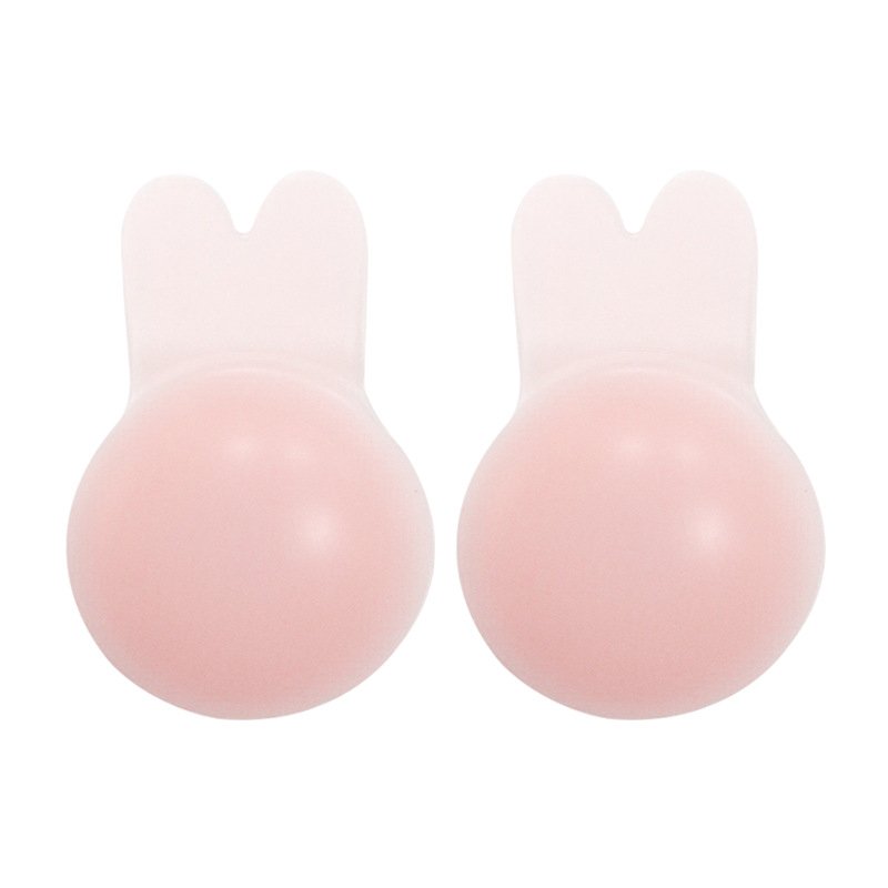 Silicone Nipple Cover Rabbit pasties Lifting Patch Invisible Breathable Rabbit Breast Lifting Patch High Viscosity Rabbit Ears Breast Lifting Patch Silicone rabbit round_opp bag packaging