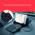Silicone Non slip Magnet 120 Degree DIY Disassembly and Combination Dual Interface Car Phone Charge Stand Holder Compatible IOS and Android Black