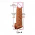 Silicone Penis Cover Enlarge Lengthen Reusable Penis Sleeve Crystal Simulation Penis Sleeve C