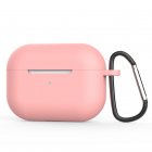Silicone Protective Case For Airpods Pro 3-generation Earphone Protective Cover With Key Chain Pink