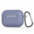 Silicone Protective Case For Airpods Pro 3-generation Earphone Protective Cover With Key Chain Lavender