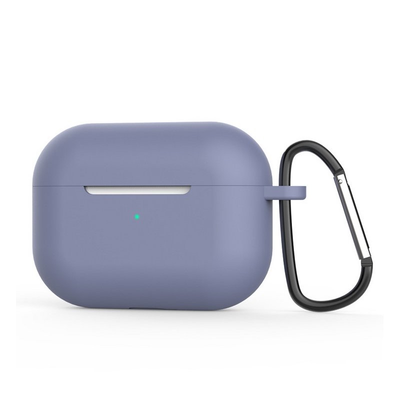 Silicone Protective Case For Airpods Pro 3-generation Earphone Protective Cover With Key Chain Lavender