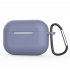 Silicone Protective Case For Airpods Pro 3 generation Earphone Protective Cover With Key Chain Lavender