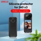 Silicone Protective Case Cover Dustproof Body Protector Compatible For Insta360 X3 Panoramic Action Camera black 1111404